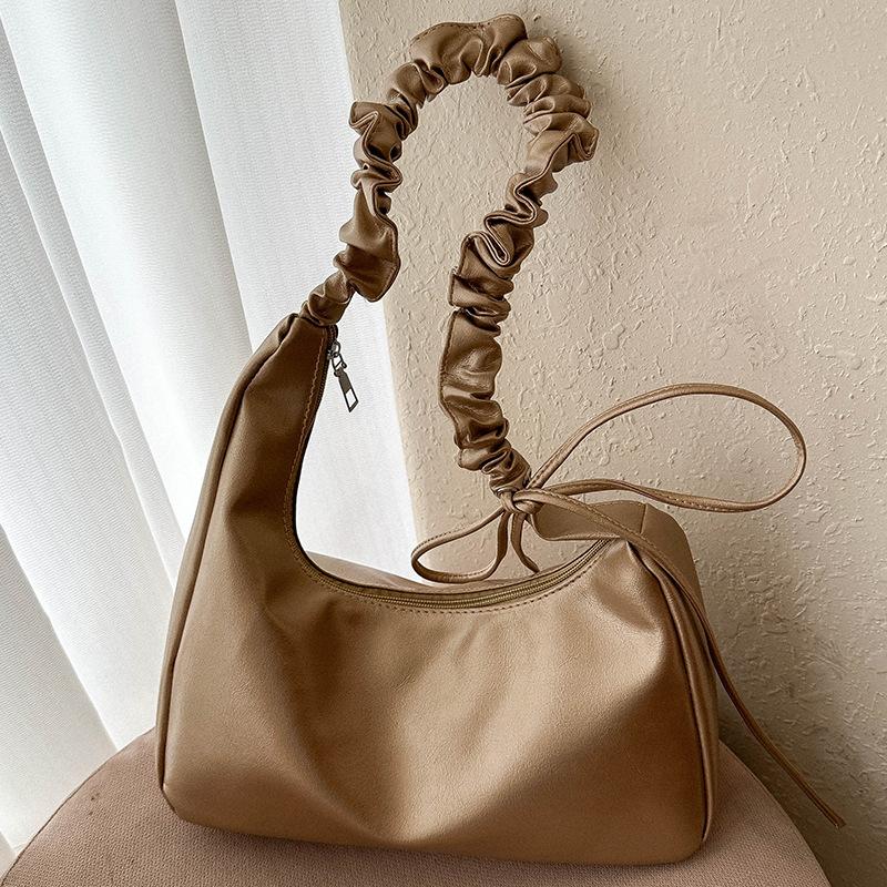 

Нишевая высококачественная сумка подмышкой женская плиссированная модная сумка через плечо для поездок на работу универсальная сумка-мессенджер Foreign золотой