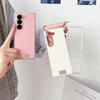 Transparent Edge Phone Case for Samsung Galaxy Z Fold 6 5 4 3 Fold6 Fold5 Fold4 Fold3 PU Leather Hard Shell Protective Cover