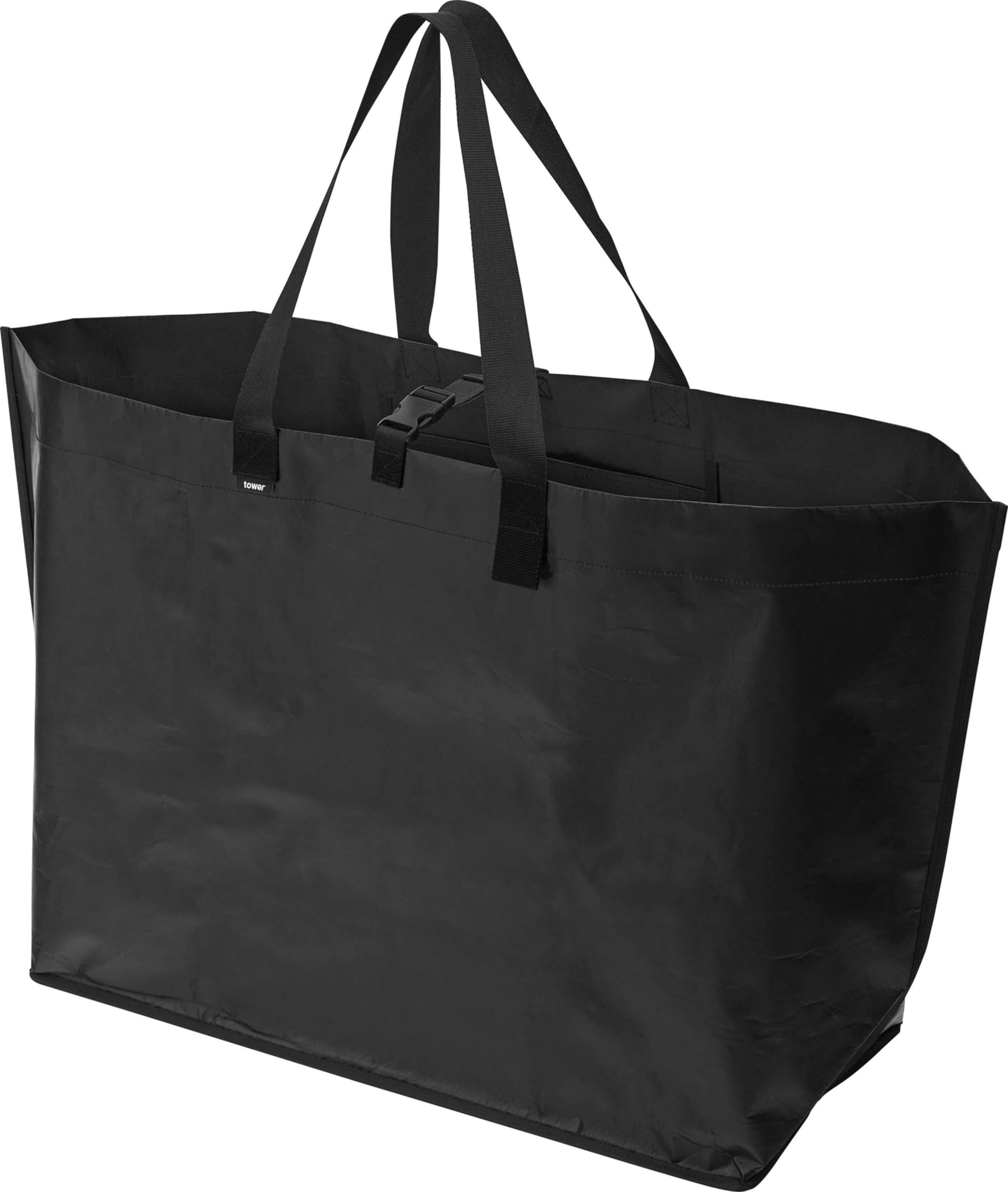 

Yamazaki Jitsugyo [Wipe OK] Polyethylene Sheet Outdoor Play Storage Bag Wide Black Main Body: Approximately W66 x D26 x H52cm (Handle Not Included)