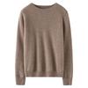 Pure Cashmere Women's Loose Pullover Sweater - Round Neck, Solid Color, Warm Knitwear for Autumn/Winter