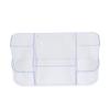Clear Plastic Organizer Compartmental Transparent Punch Free Desktop Wall Mounted Storage Box for Office Home Bathroom Transparent White