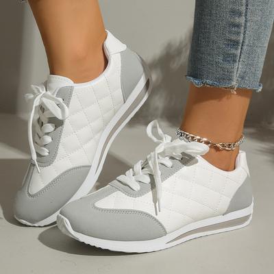Fashion Women's Loose Athletic Casual Shoes - Breathable Soft Elastic Cushioning Lace Up Comfortable Breathable Hiking Shoes