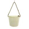 Galvanized Metal Hanging Planter Semi Circular Design Space Saving Wall Flower Bucket Plant Holder for Indoor Balcony
