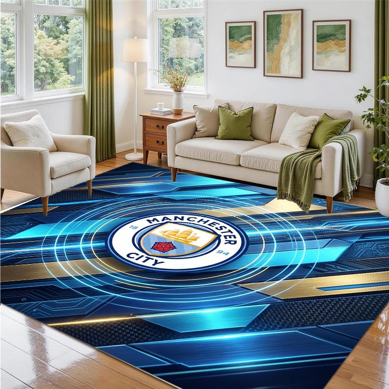 Manchester City Design Kristall-Samt-Teppich Weiche Dekorationsmatte für Schlafzimmer Eingang