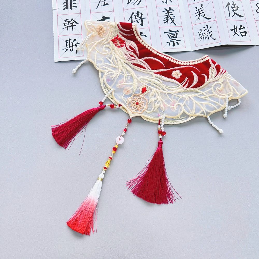 Embroidery Design Hanfu Collar Chinese Style Horse-face Skirt Yunjian Collar Chinese Traditional