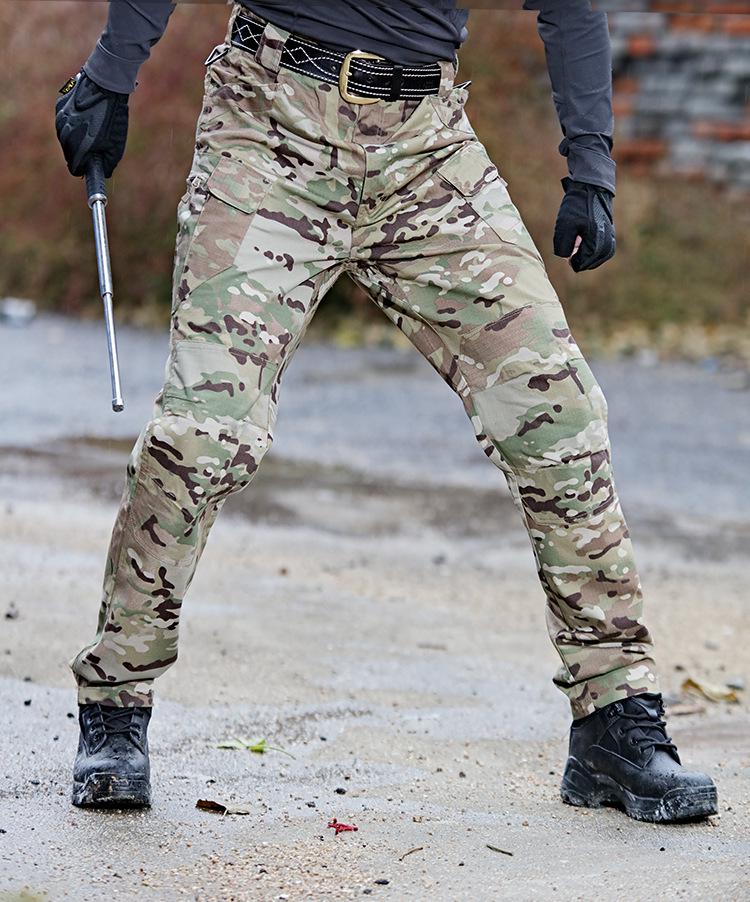 Pantalon Tactique Camouflage IX7 Multi-Poches pour Homme - Vêtement d'Extérieur Durable pour le Printemps et l'Été