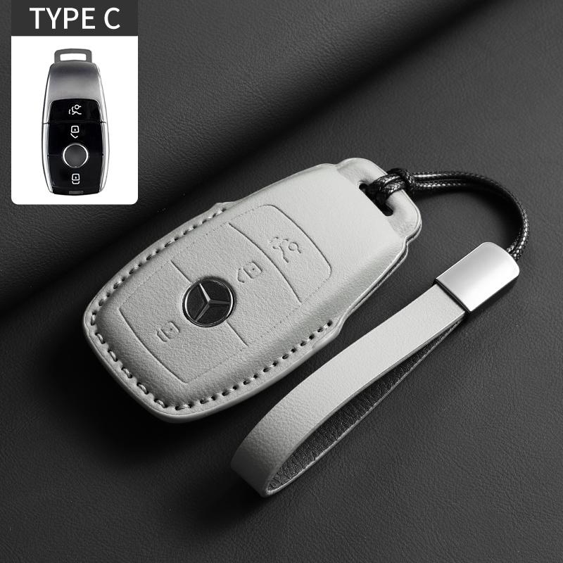 

Leather Car Key Case Cover Shell for Mercedes Benz A C E S G Class GLC CLE CLA GLB GLS W177 W205 W213 W222 X167 AMG Accessories