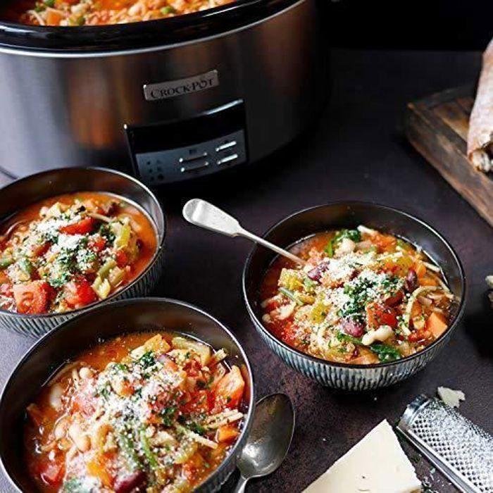 Mijoteuse numérique - CROCK-POT - 7,5 l - Compatible four - Acier inoxydable - Lave-vaisselle