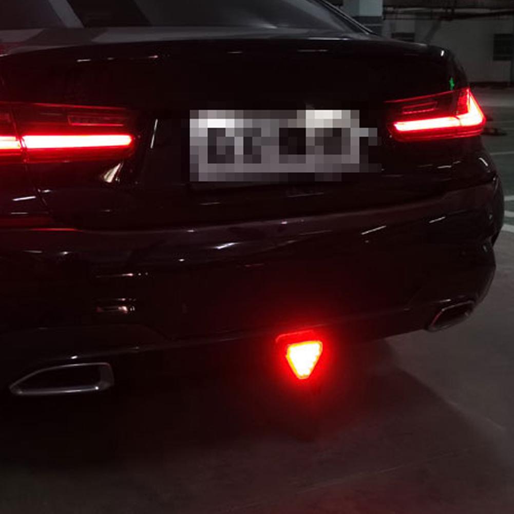 12V Car F1 Style Triangle Red LED 3rd Rear Bumper Tail Stop Strobe Light Universal Car Center Brake Lights Accessories