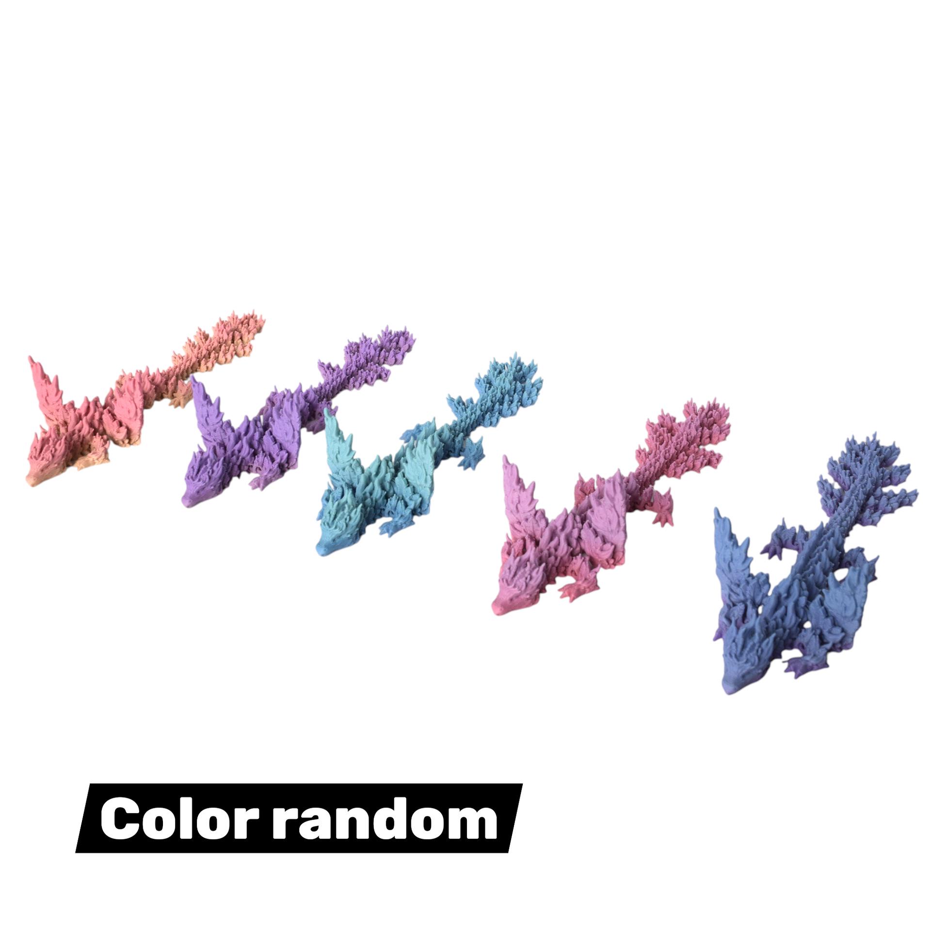 3D Printed Dragon Phoenix Macaron Color Decoration Ornament Macaron Color Series (Random Colors)