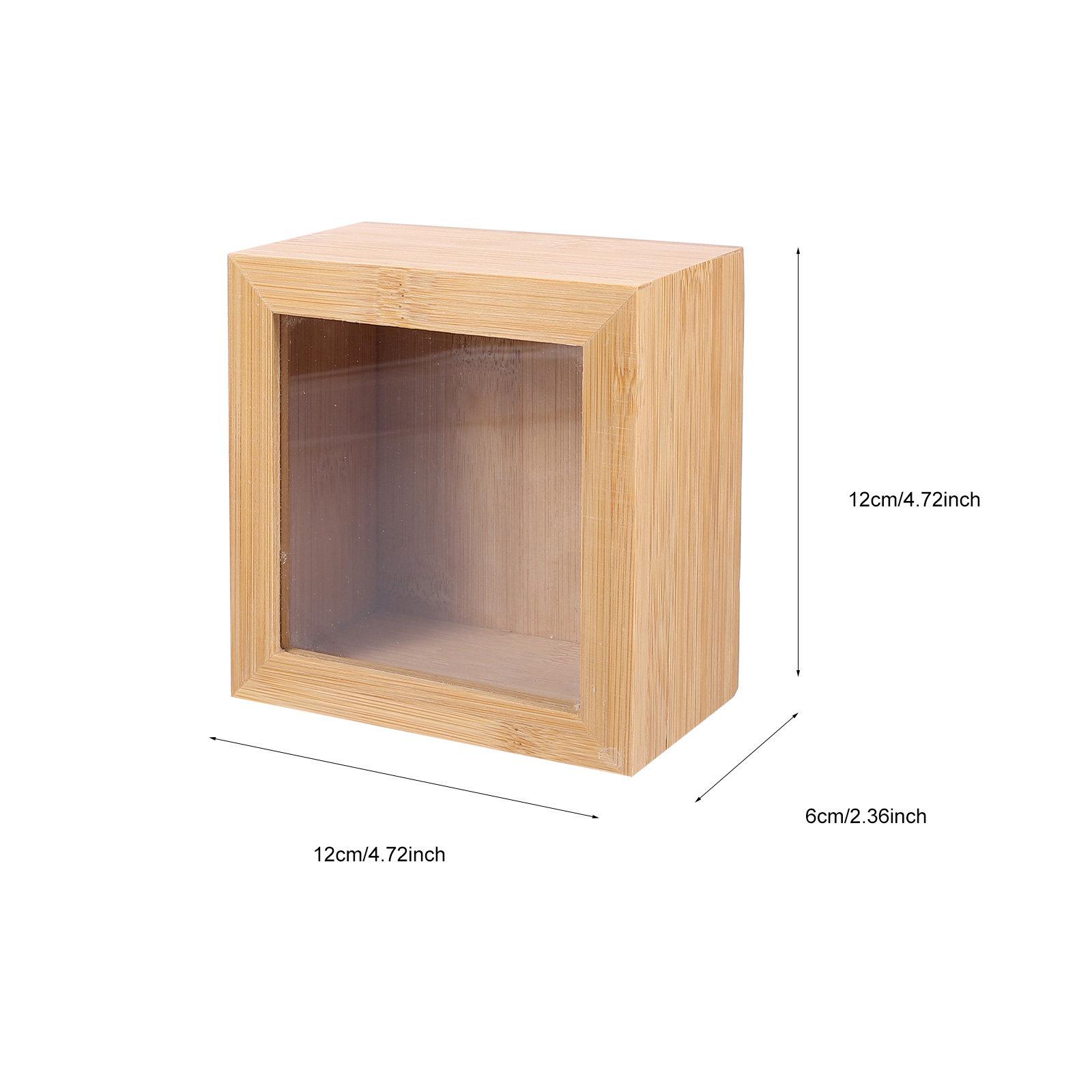 

1Pcs Walnut Wooden Storage Box Large Capacity Desktop Organizer Window Design Home Sundries Storage Case for Office Cosmetics шоколадный