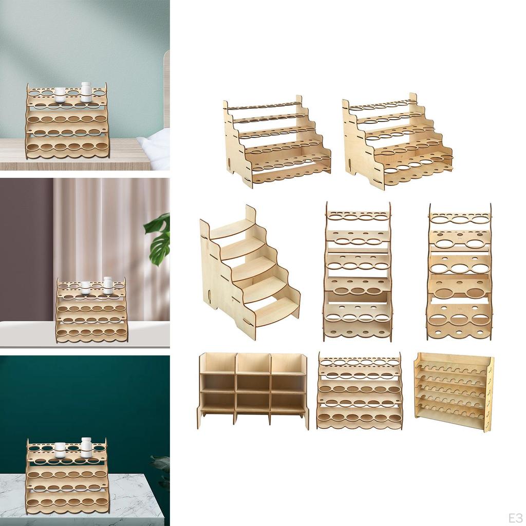 Craft Paint & Brush Organizer Rack, Holds Up To Bottles and Brushes ,