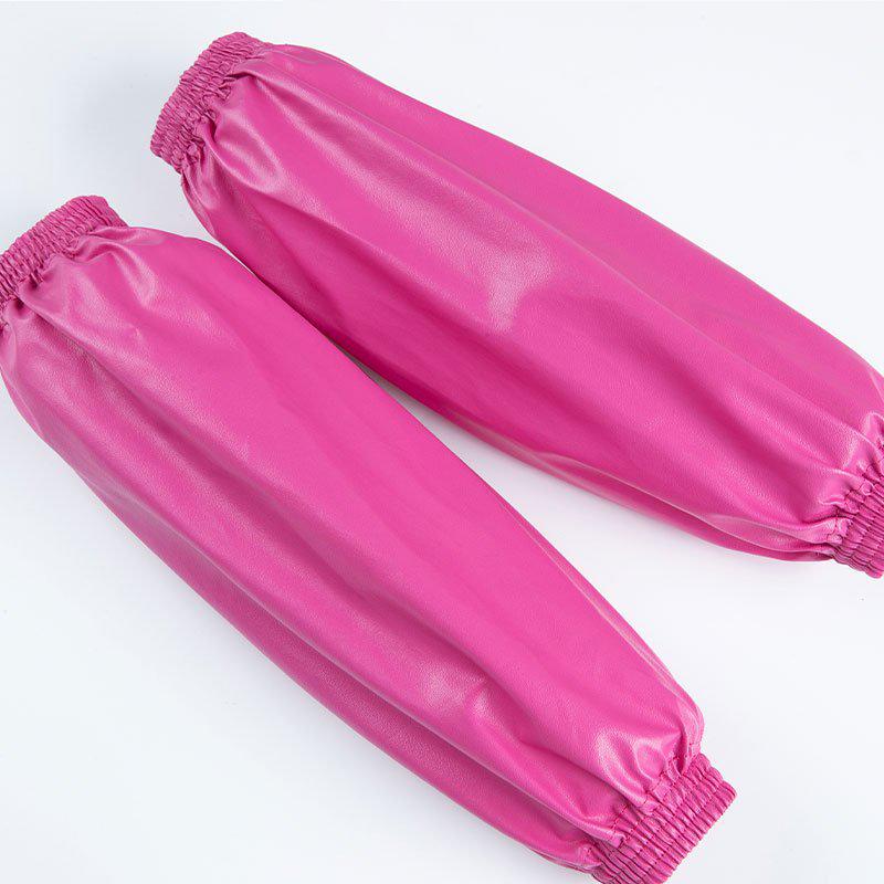 Thick Wear-Resistant Waterproof PU Leather Arm Sleeves for Adults - Oil-Proof Dishwashing and Kitchen Cuffs, Plus Size Available.