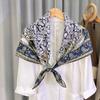 Happiness Tree Double-Sided Retro Silk Silk Scarf Women'S 90 Twill Light Luxury Versatile Large Square Scarf Shawl