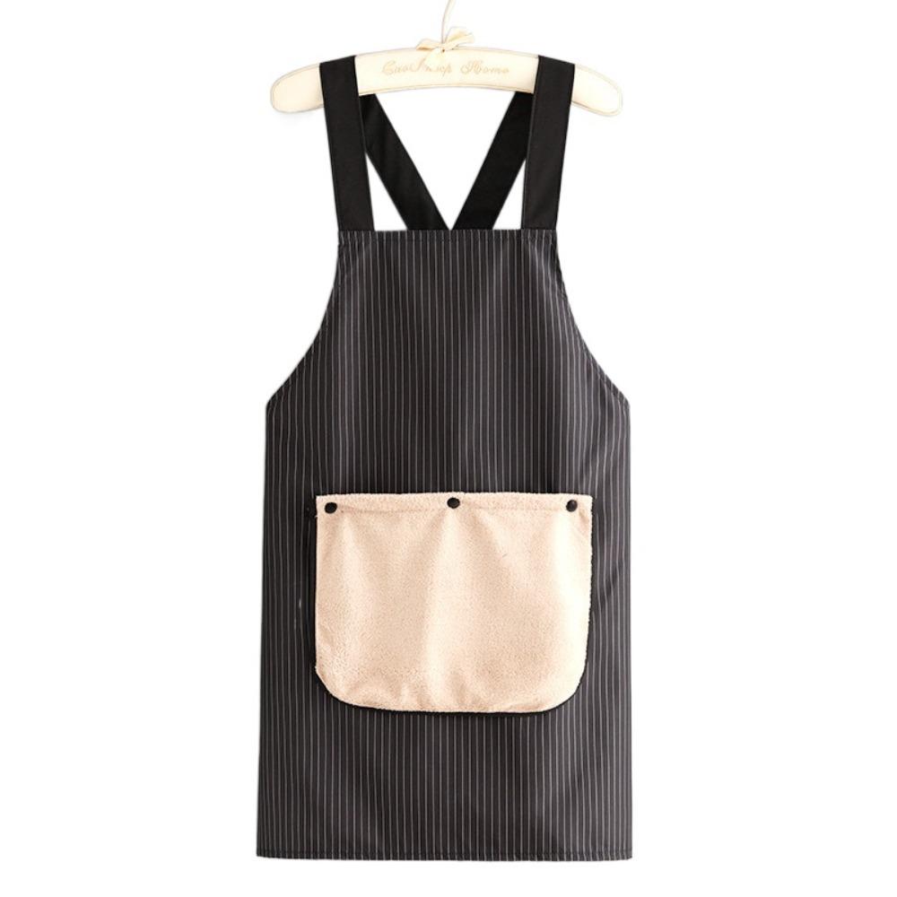 Waterproof Household Work Apron X-Back Dishwashing Cleaning Apron Waiter Sleeveless Apron  BBQ