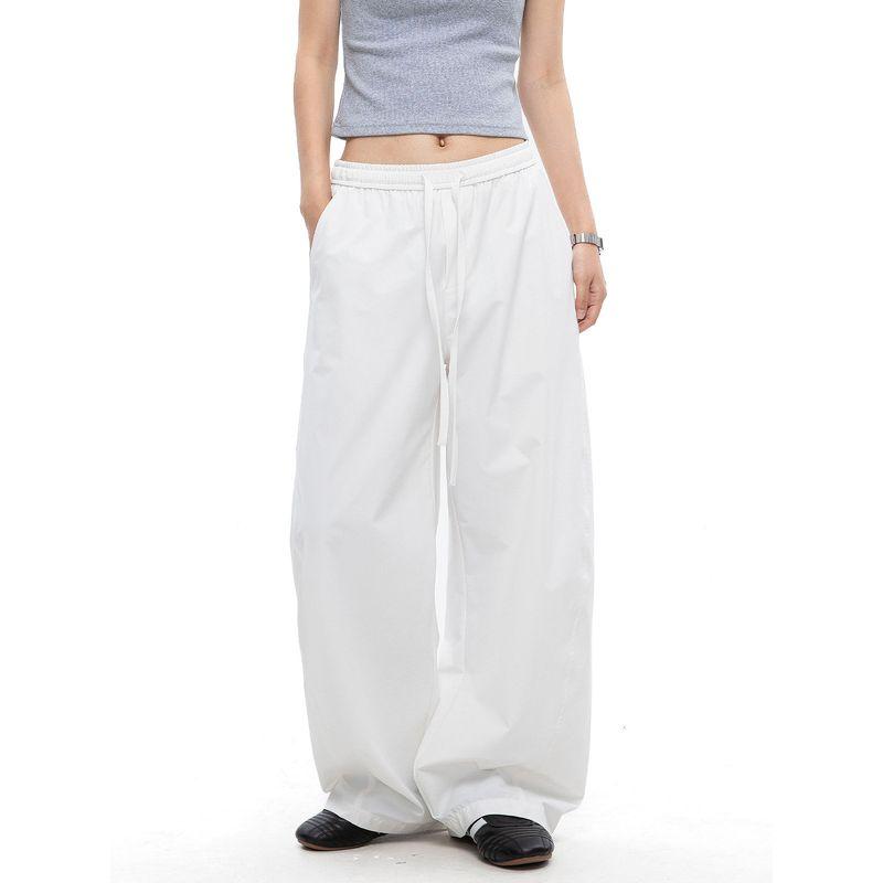 Men's American-Style Straight-Leg Wide-Leg Casual Pants for Men and Women, 2025 Autumn New Loose Simple Sports Parachute Pants Trendy