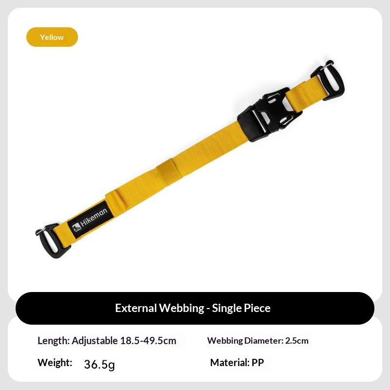 1Pcs Outdoor Hiking Travel Backpacking Straps Adjustable 18.5-49.5Cm Luggage Straps Wear-Resistant Buckle Fixed Packing Straps