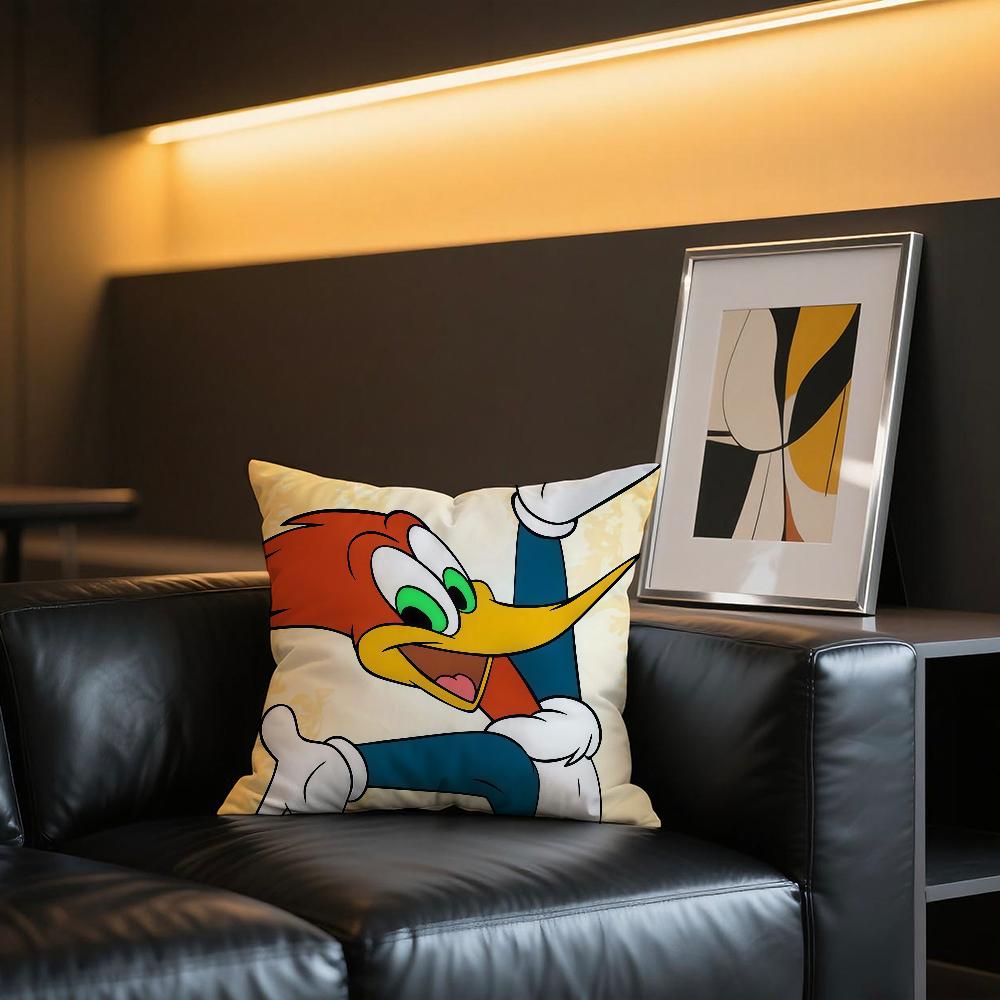 Cartoon W-Woody W-Woodpecker cushion cover Comfortable and soft bedding skin friendly leisure sofa car office pillowcase