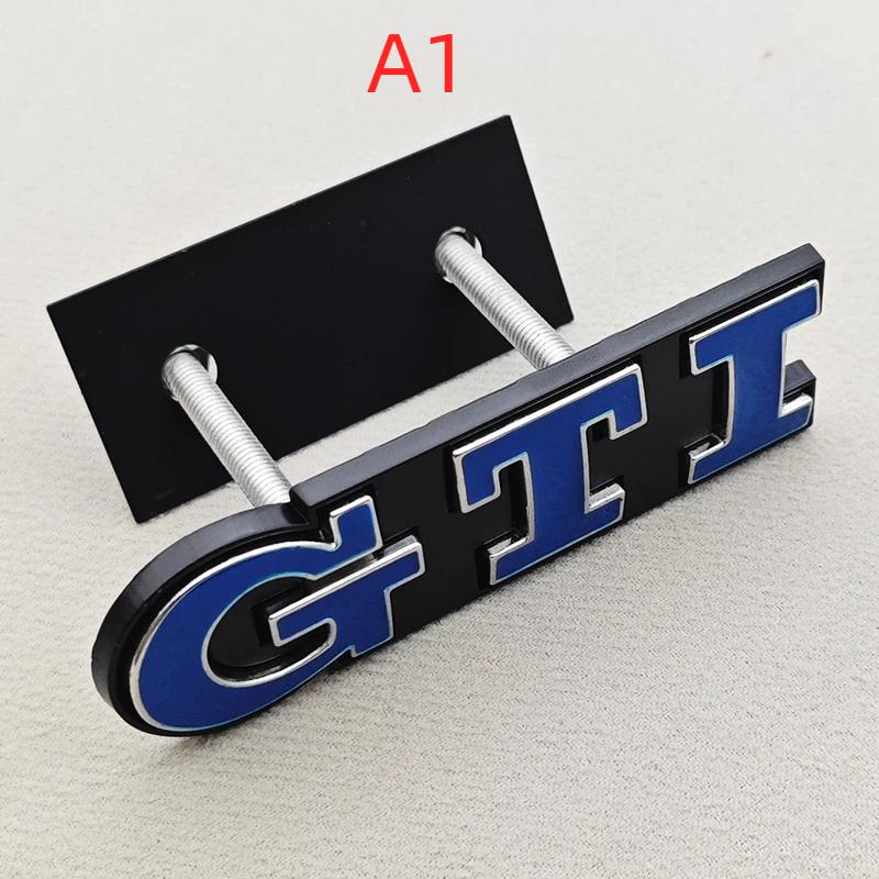 3D Metal Logo GTI Car Front Grille Badge Emblem For Plo Typ 9N3 6R G/olf 4 5 6 8 MK3 MK4 MK5 MK6 Auto Accessories