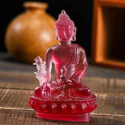 Socha Buddhy medicíny v thajském stylu Pryskyřičná řemesla Ručně vyráběná pryskyřičná Buddhovská řemesla Zenové ozdoby Lékárník Buddhistická socha Stolní
