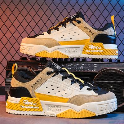 Street Platform Skateboard Shoes Men Original Yellow Men's Skate Shoes Fashion Design Casual Sneakers Male Zapatillas De Hombre
