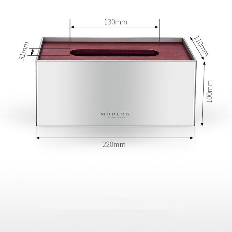 

Mirror Stainless Steel Rectangular Tissue Box, Living Room Tissue Storage Box, Kitchen Dining Table Decoration, Napkin Holder