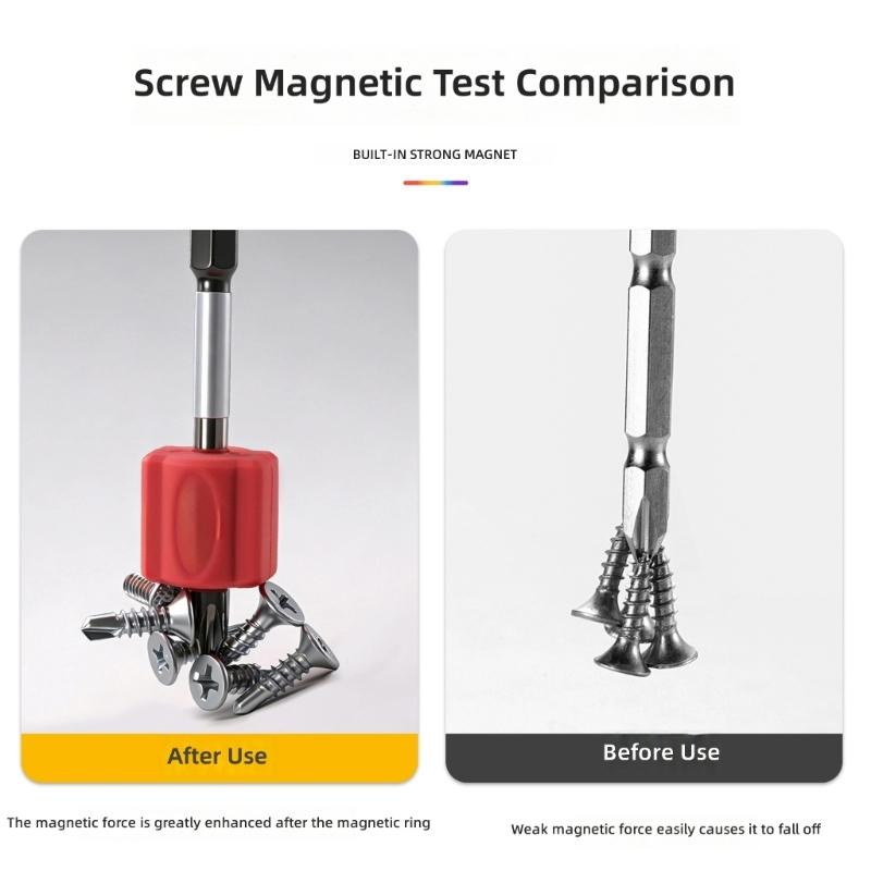 Magnetic Bit Holder Electric Magnetic Adapter Screwdriver Bit Head Strong Magnetic Adapter Bit Magnetizer Accessories