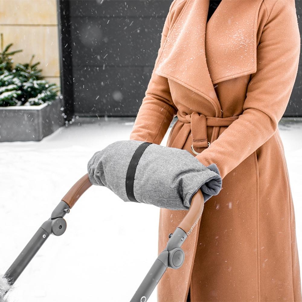 Luva-muff de fleece grossa e quente para carrinho de trenó, inverno, universal