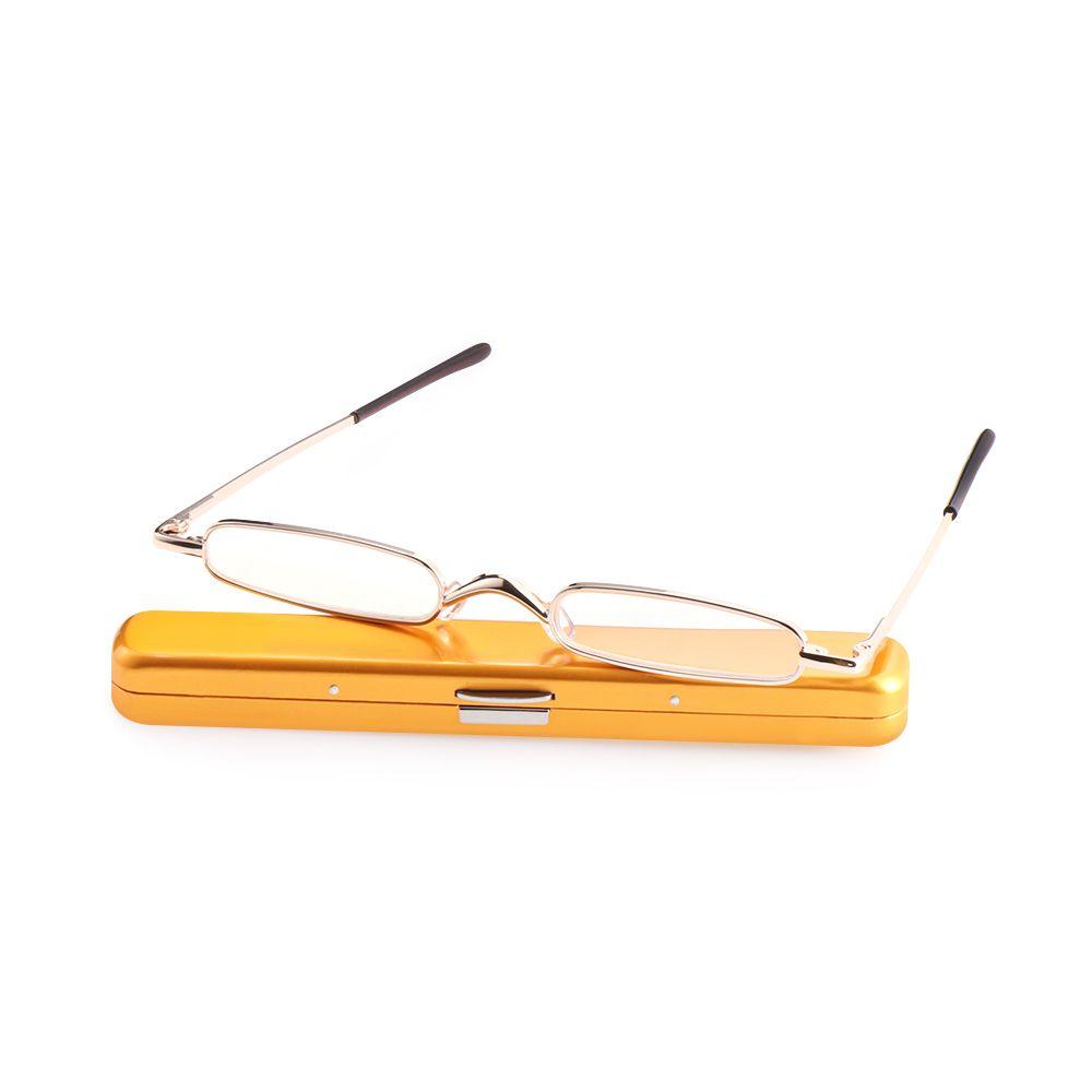 Portable Slim Anti-blue Light Reading Glasses Women Men Mini Presbyopia Eyeglasses Small Computer Magnifying Eyewear with Case