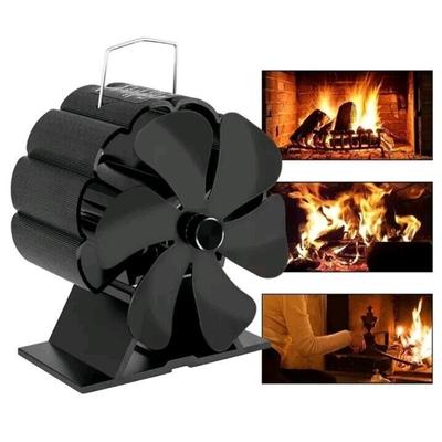 6 Blade Stove Top Fan Home Efficient Log Wood Burner Useful Heat Powered Fan