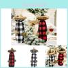 Creative And Festive Red And Black Checkered Wine Bottle Bag For Christmas Celebrations