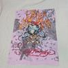 Used Ed Hardy Large Stole Skull Heart Pink