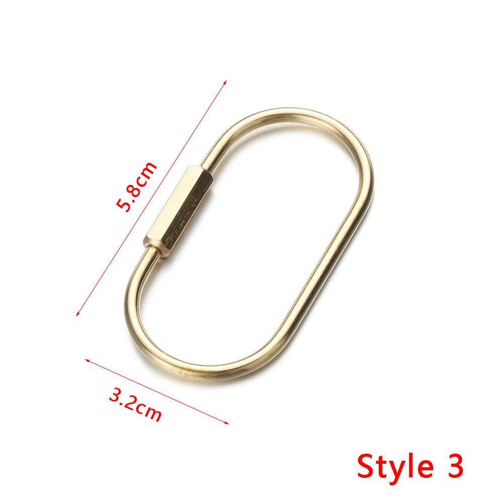 Creative Brass Keychain Portable Key Ring Pendant Whistle Ruler Buckles DIY Unique Organizer Tools Jewelry Keychain Accessories