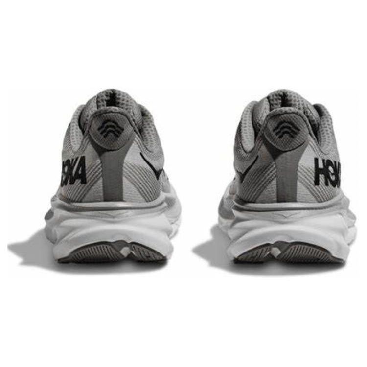 HOKA Clifton 9 2E Wide Harbor Mist Men Sneakers Grey Black 1132210-HMBC