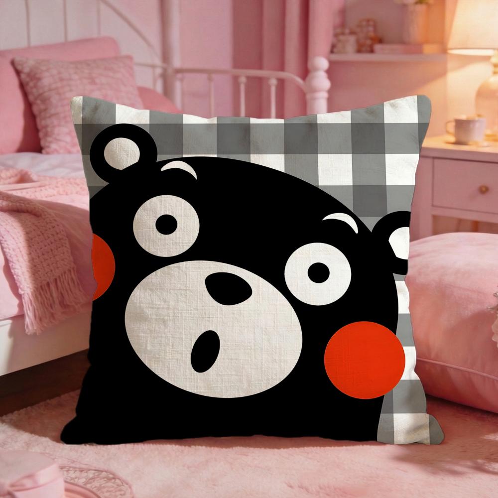 Kkumamons Cute Cartoon Cushion Cover Premium Comfort Reversible Pillow Cove Two In One Design For Any Room Car Interior