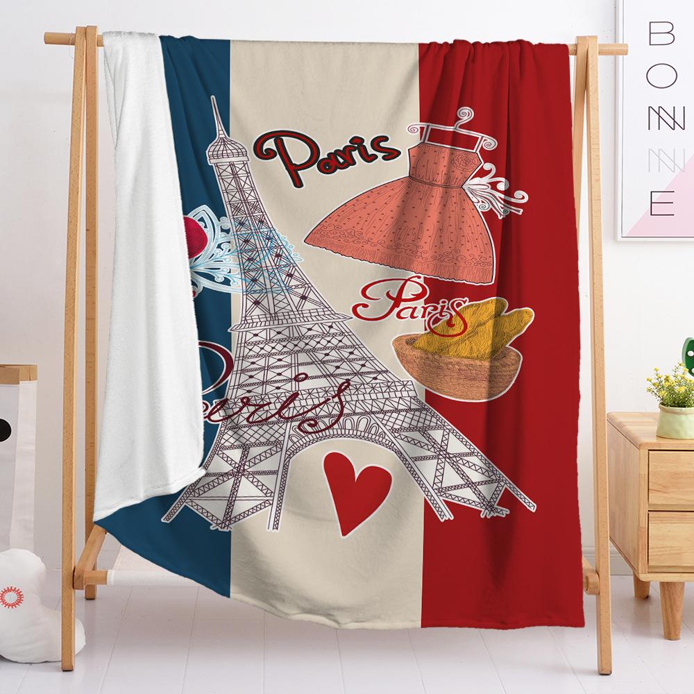 Ebay Blanket Small Fresh Digital Printed Blanket Flannel Blanket Single Layer Blanket