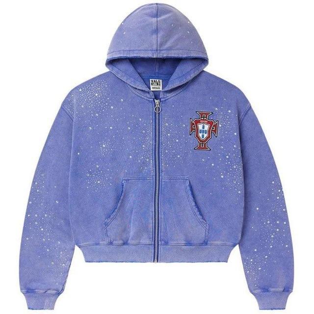 Europe, America 2025 American Graffiti Printing Men's and Women's Loose Casual Zipper Hooded Sweater Trendy Brand