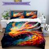 3pcs bedding set Dragon Artwork Includes 1 Comforter + 2 Pillowcases, Without Pillow Inserts, Soft Comfortable, Lightweight Breathable, Prin