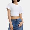 Levis Solid Color Loose Fit Round Neck Short Sleeve T-Shirt Women Tops White 0018G-0001