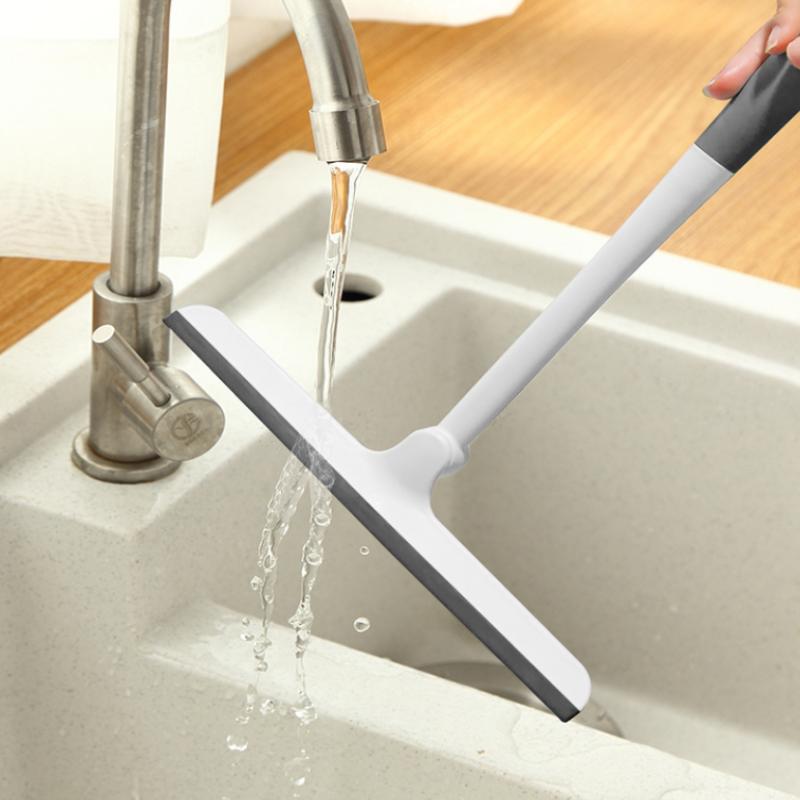 360 Degree Rotatable Shower Squeegee Glass Wiper Scraper Squeegee Cleaner With Silicone Holder Bathroom Mirror Scraper Cleaning