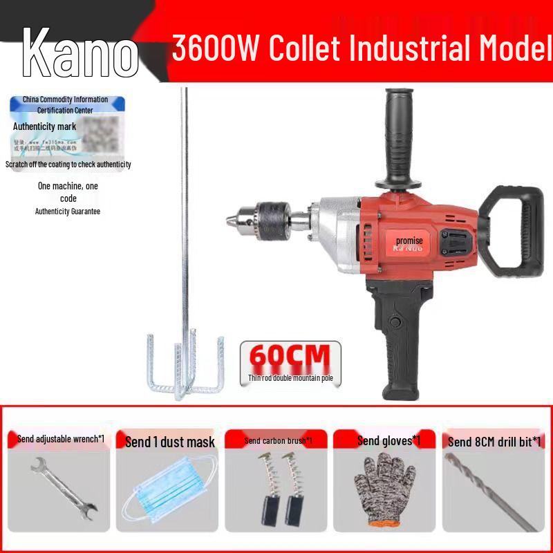 High-Power Multi-Purpose Mixer: Aircraft Drill, Putty, Cement, Mortar, Paint, Food, Meat, Diamond Drill, Ash