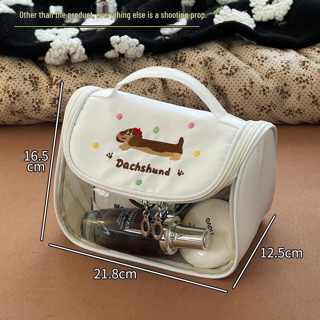 Transparent Waterproof Makeup Bag: Large-Capacity, Portable Travel Cosmetics Storage for Women