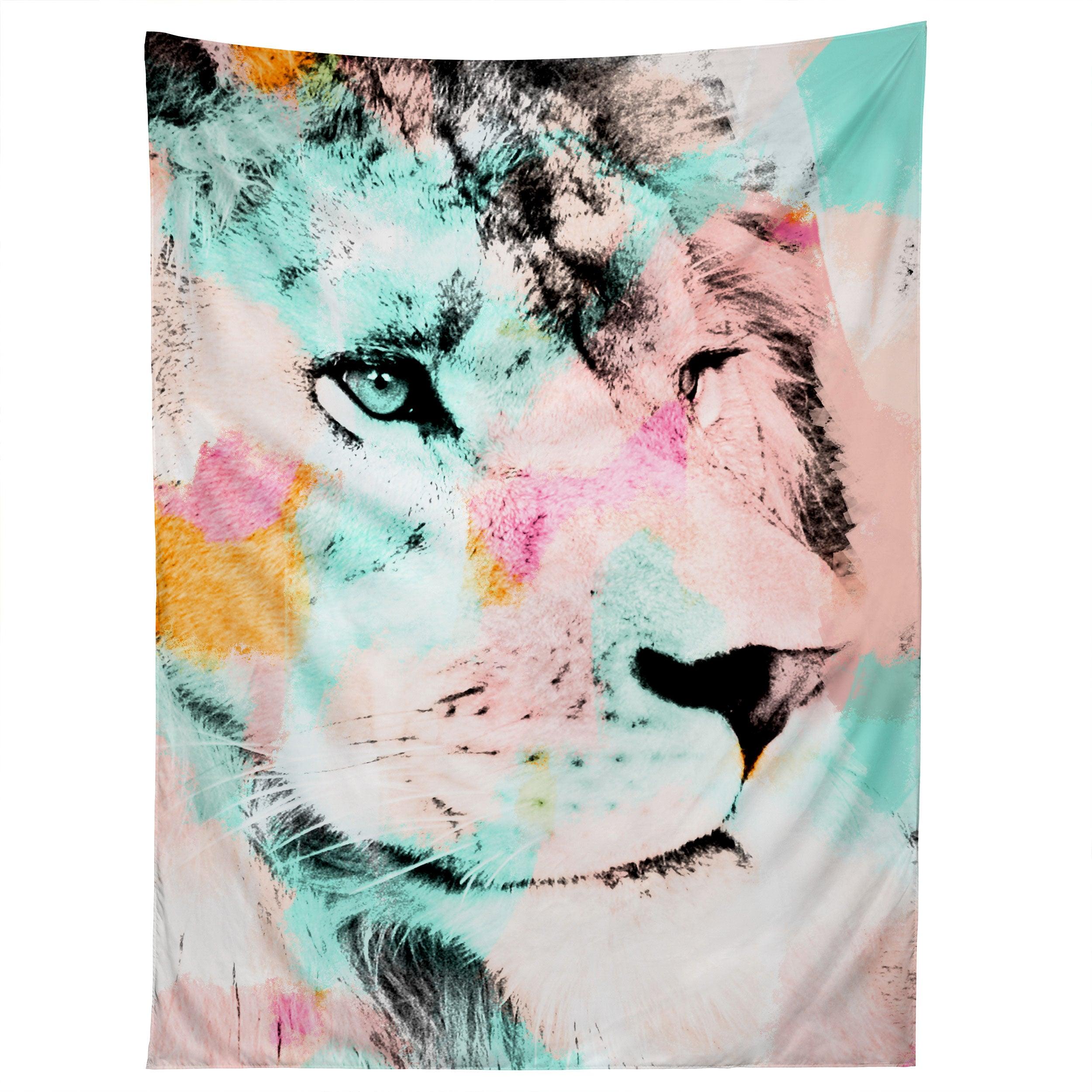 ABSTRACT LION 2 tapestry 75x100