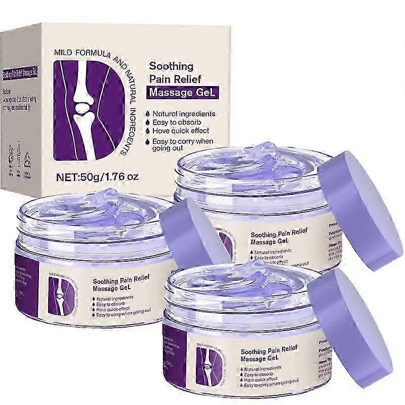 3pcs Joint Pain Gel Purple Gel, Soothes Joint Pain In Knees, Lumbar, Neck, Hands & Feet, Fast-Absorbing