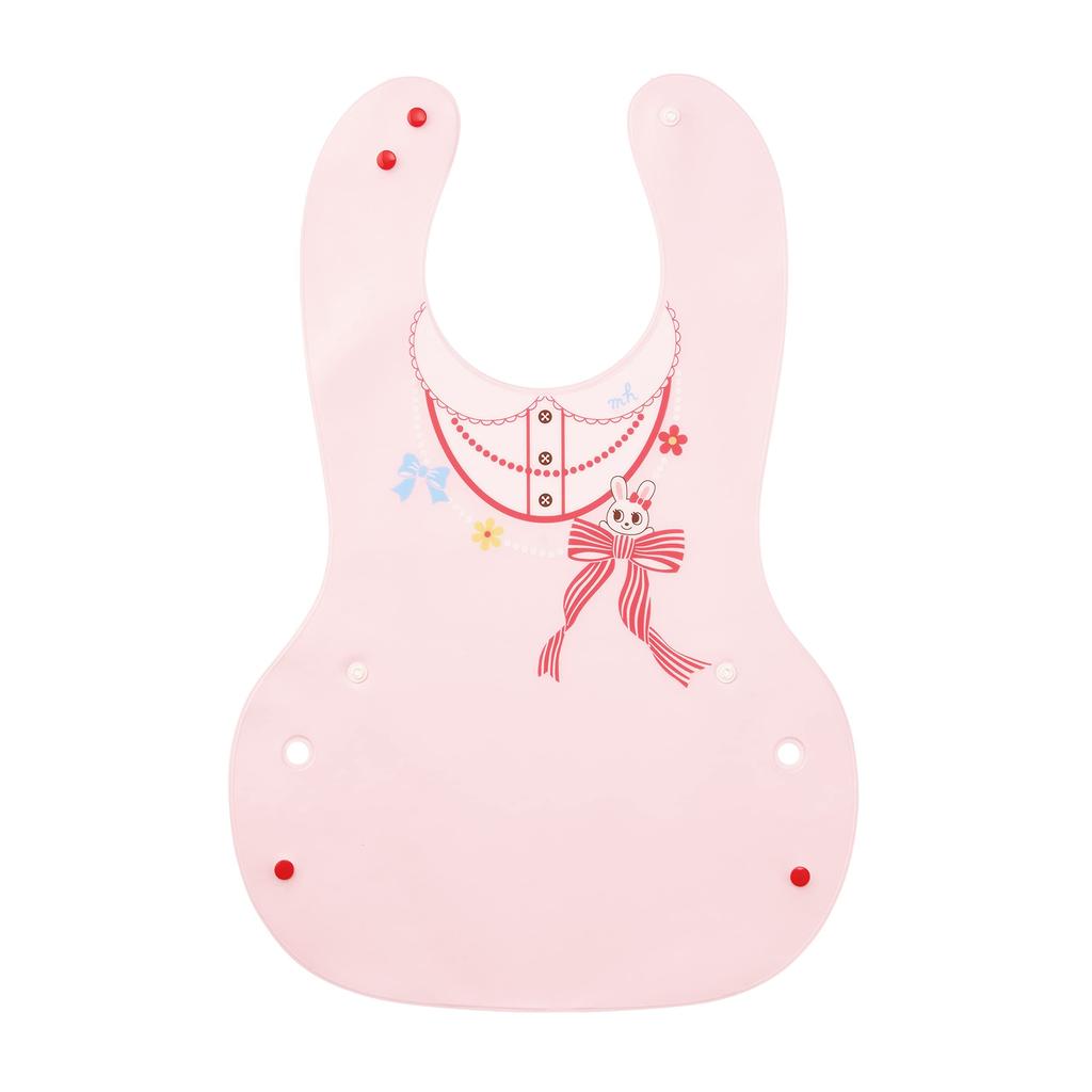 Lunch Meal Meal Made In Baby Shower Pink [Miki House] Bib, Bib, Apron, Bear, Rabbit, Japan, Boys, Girls, Babies, Kids, Gift, 10-7918-576,