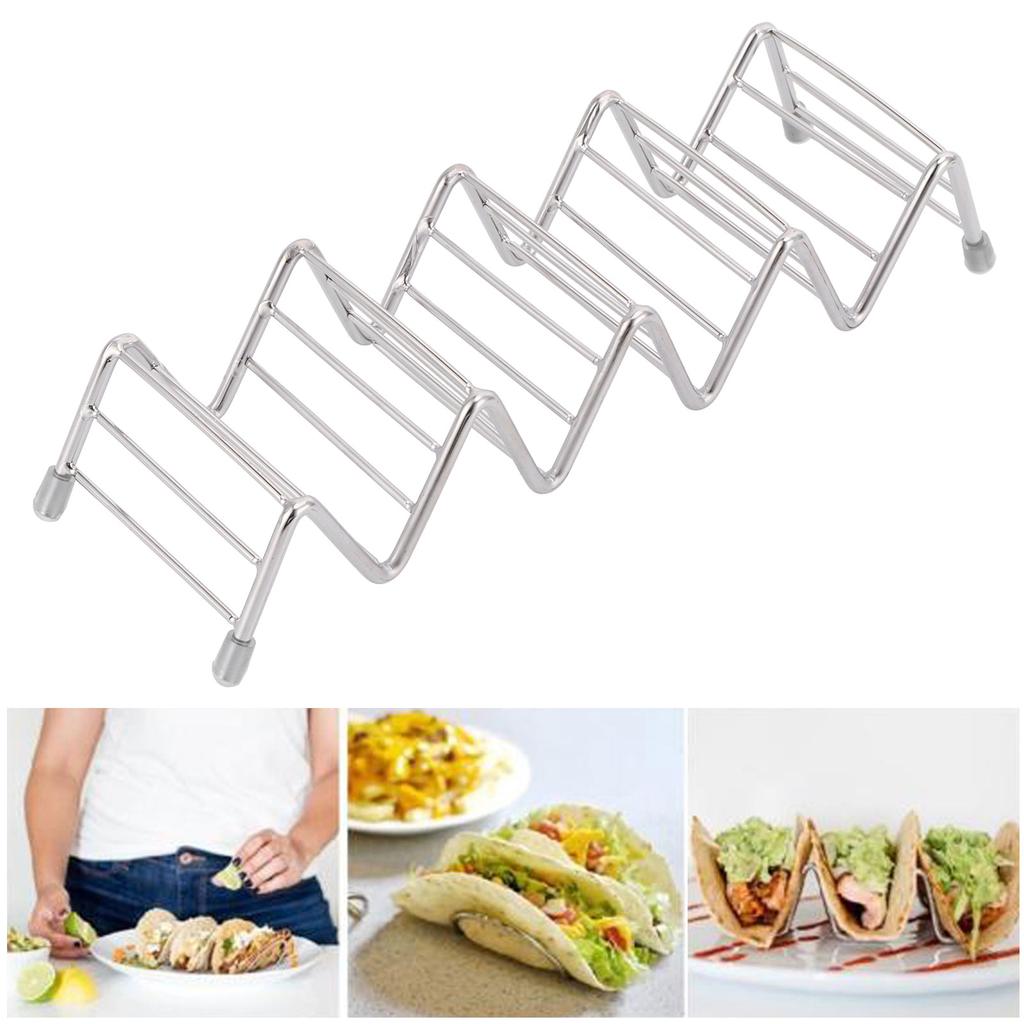 Taco Holder Innovative 304 Stainless Steel Pancake Stand Tray for Kitchen Restaurant4 5 Grid