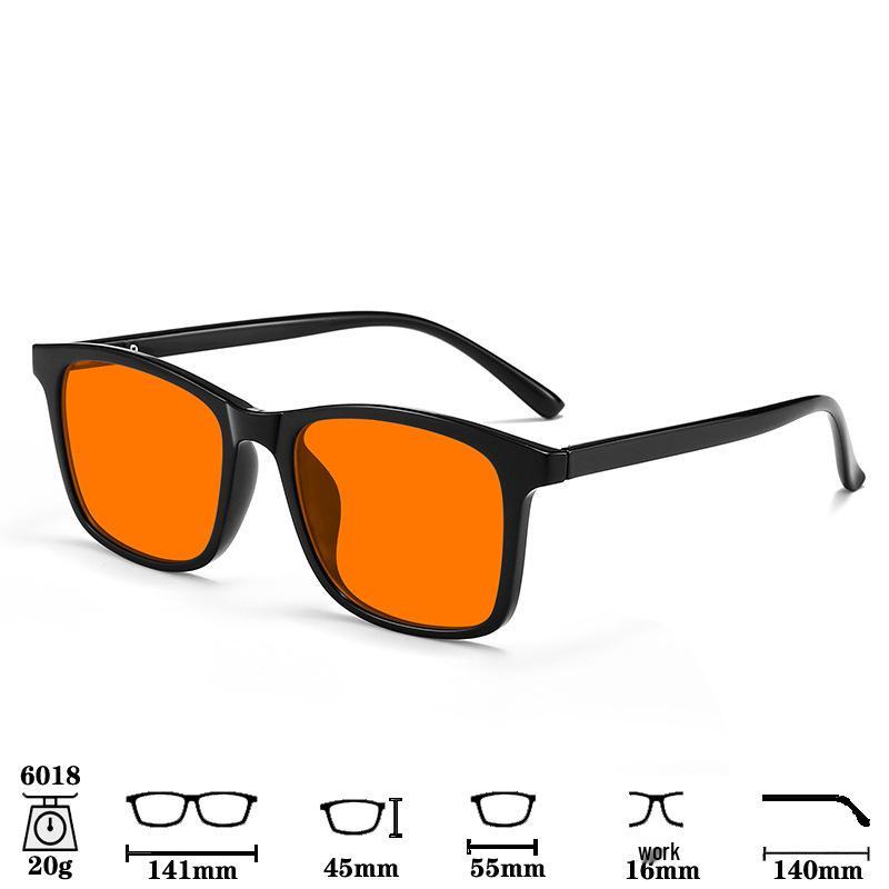 Light-Enhancing Sleep-Aid Glasses: Blue Light Blocking, Reflective Coating, Anti-Blu-Ray, Anti-Radiation, Melatonin Support, TR Frame.