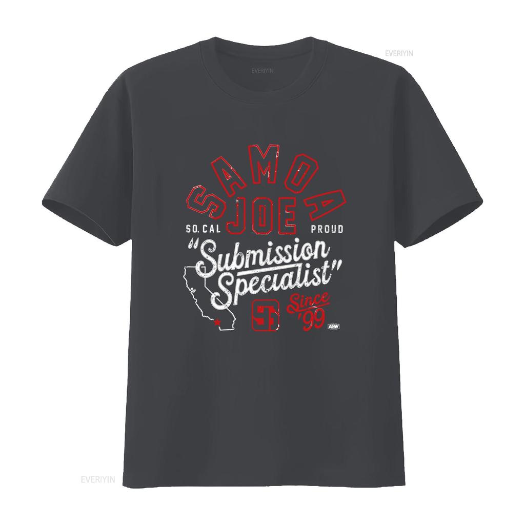Samoa Joe Submission Specialist T-Shirt AEW Offiziell So Cal Stolz Seit 99 Vintage Gewaschen Atmungsaktives Oberteil Für Den Alltag