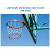 2pcs Heavy Duty Basketball Net Replacement White Red Blue Color Splicing Basketball Hoop Net