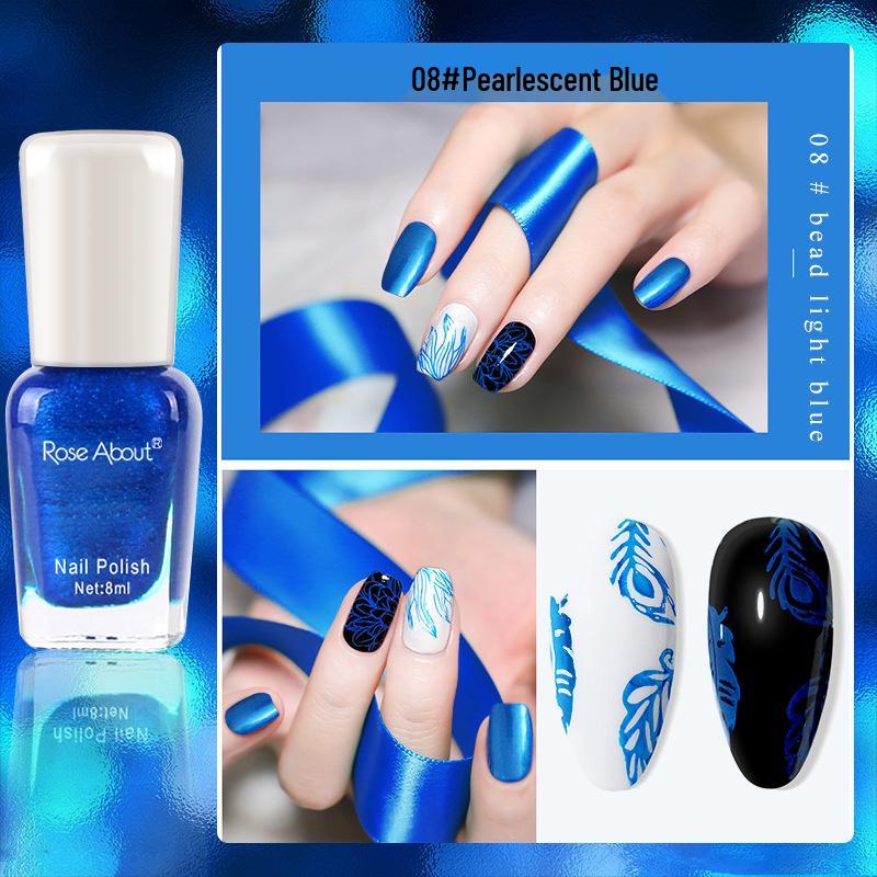 Peelable Nail Art Stamping Polish Set, 8ml - Long-Lasting, No-Bake, Easy-Transfer Formula